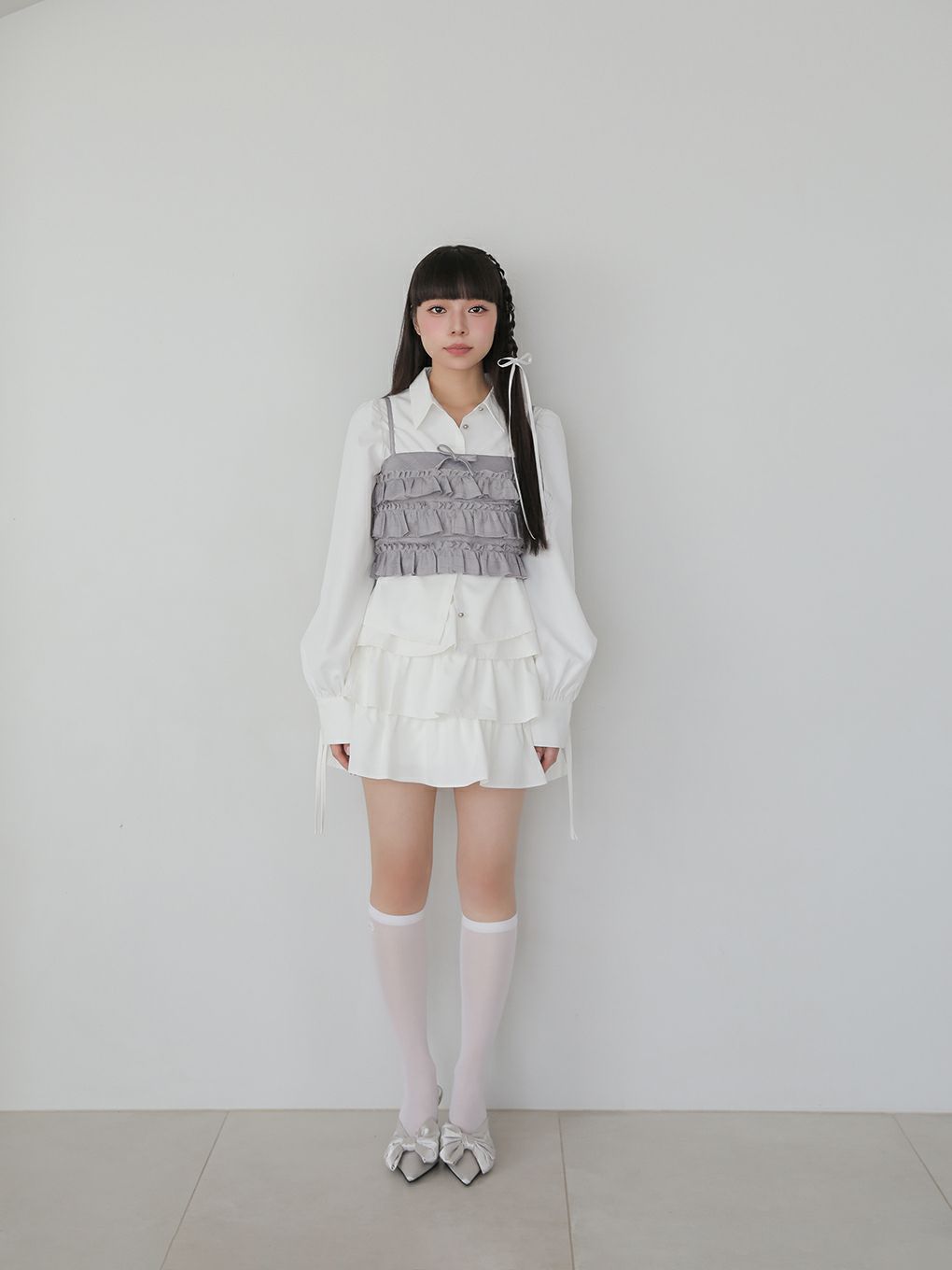 【BUBBLES】ギャザーフリルスカパン