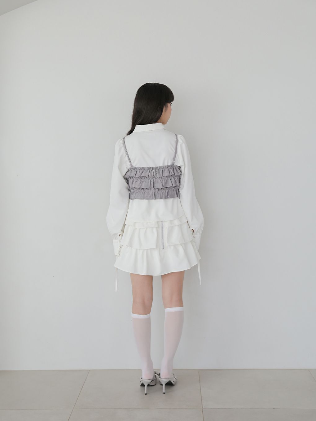 【BUBBLES】ギャザーフリルスカパン