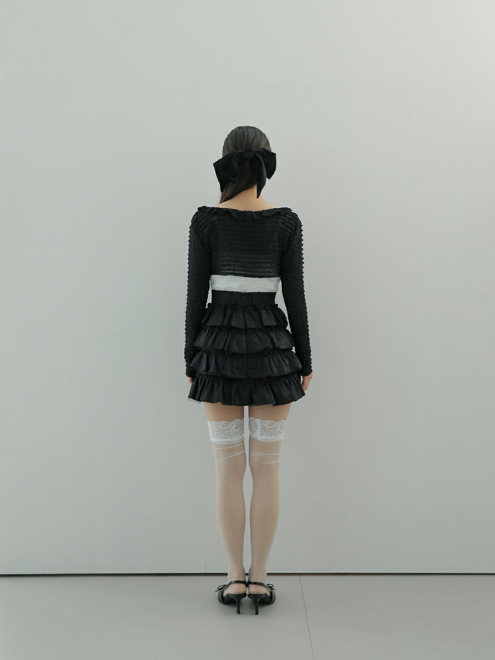 【BUBBLES】リボンレースカーデ