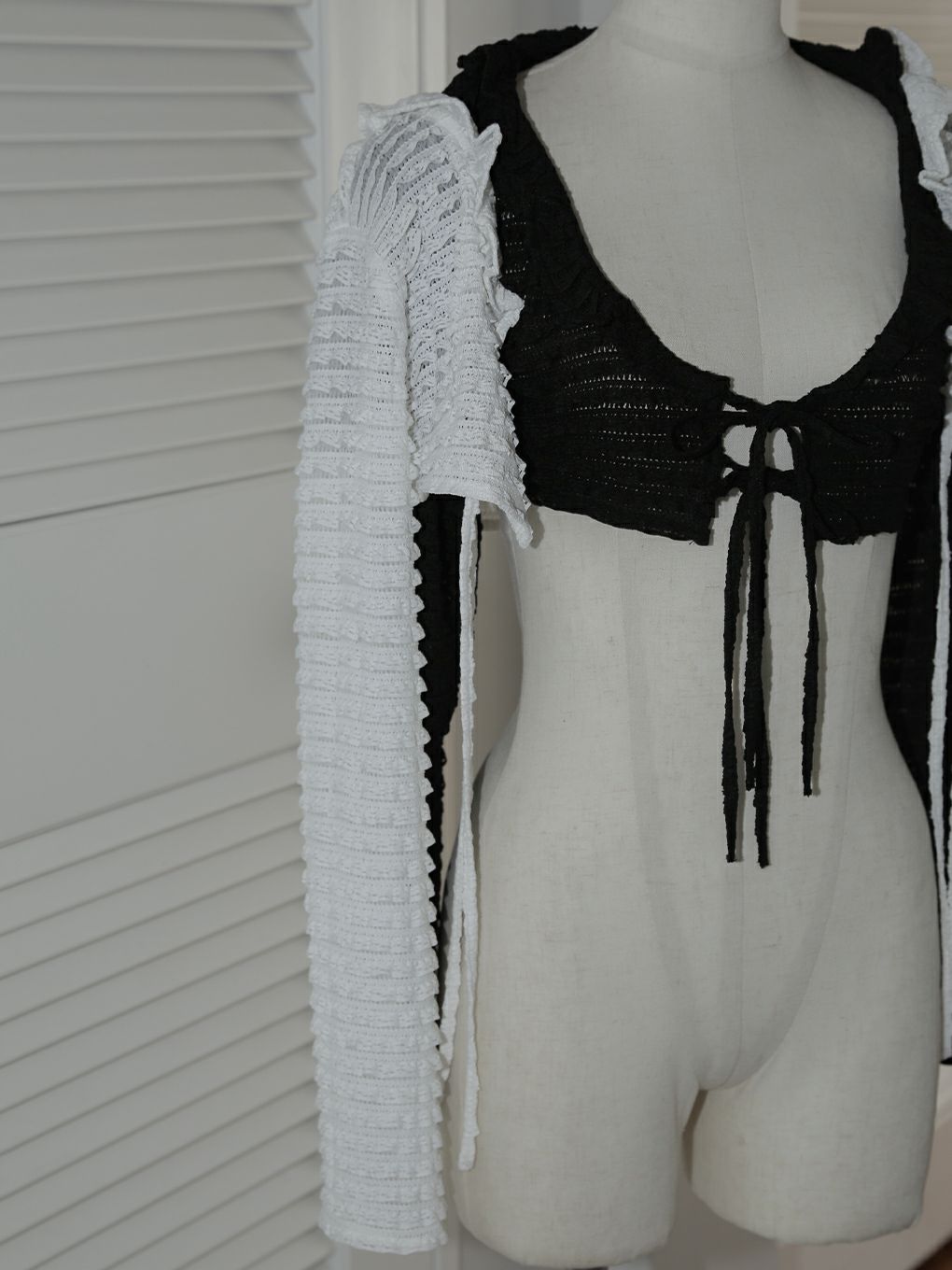 【BUBBLES】リボンレースカーデ