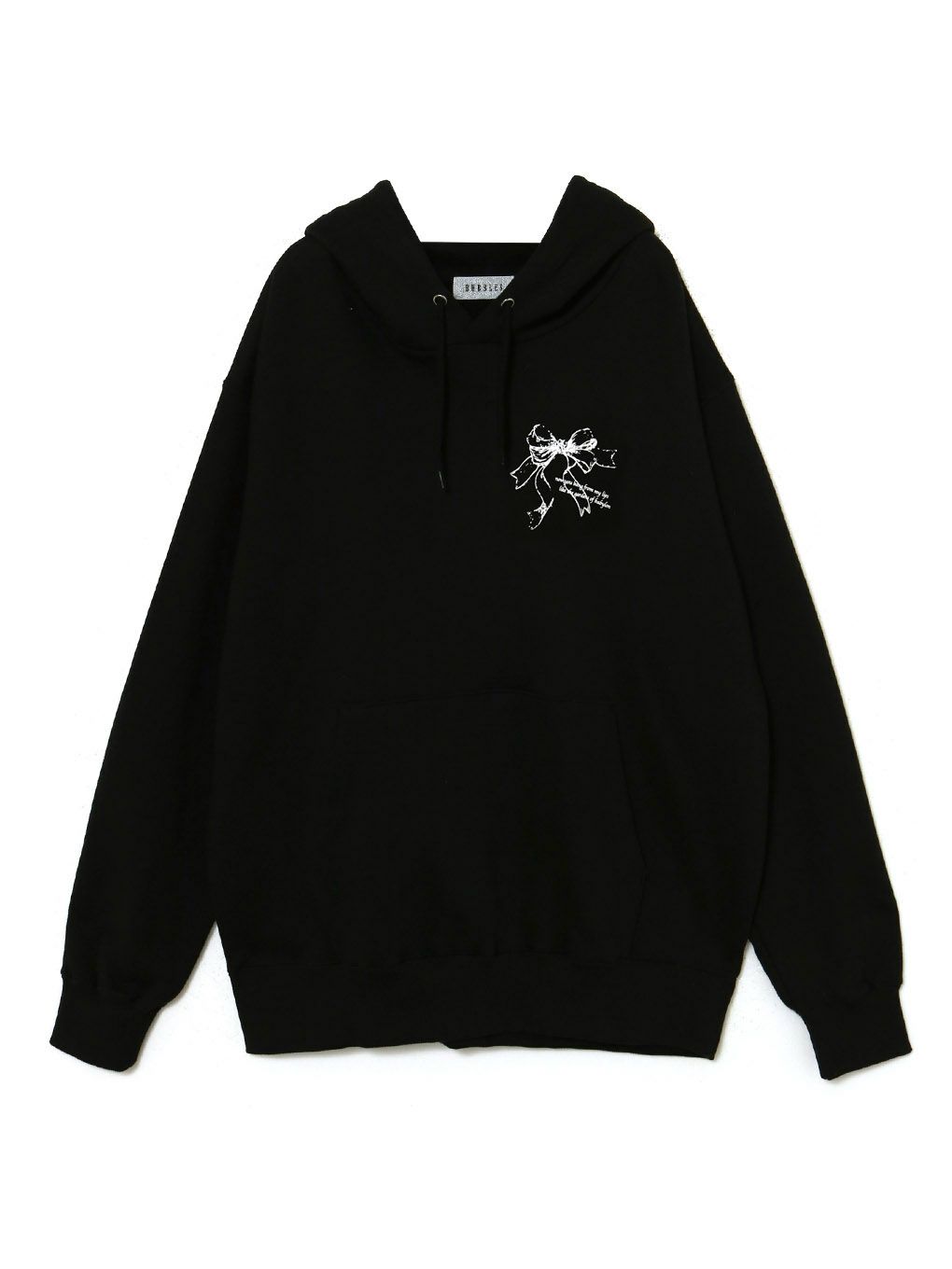 【BUBBLES】リボンプリントパーカーワンピース