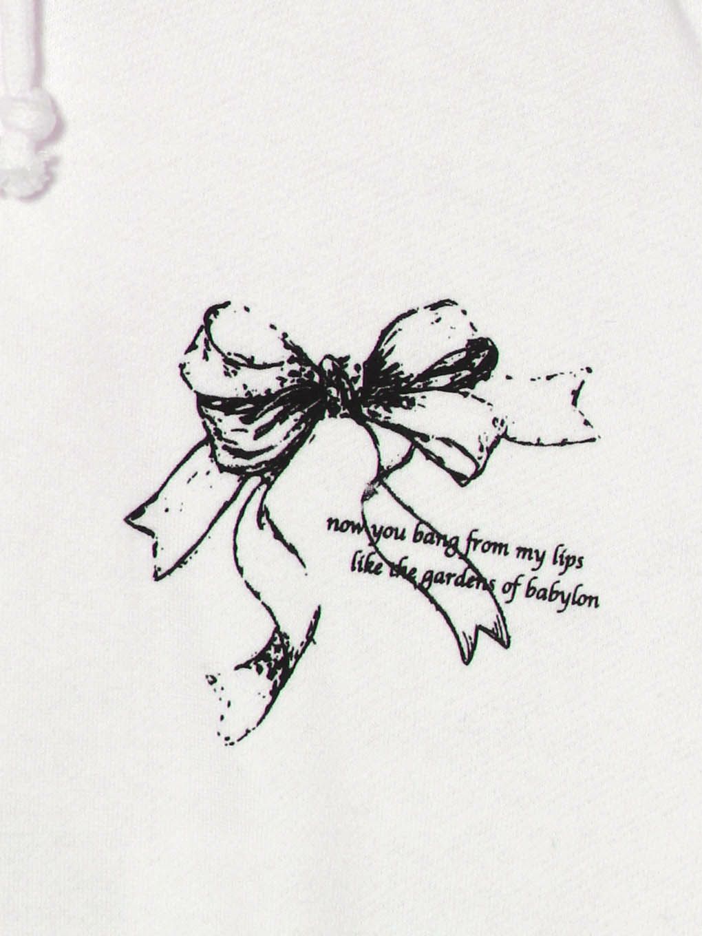 【BUBBLES】リボンプリントパーカーワンピース