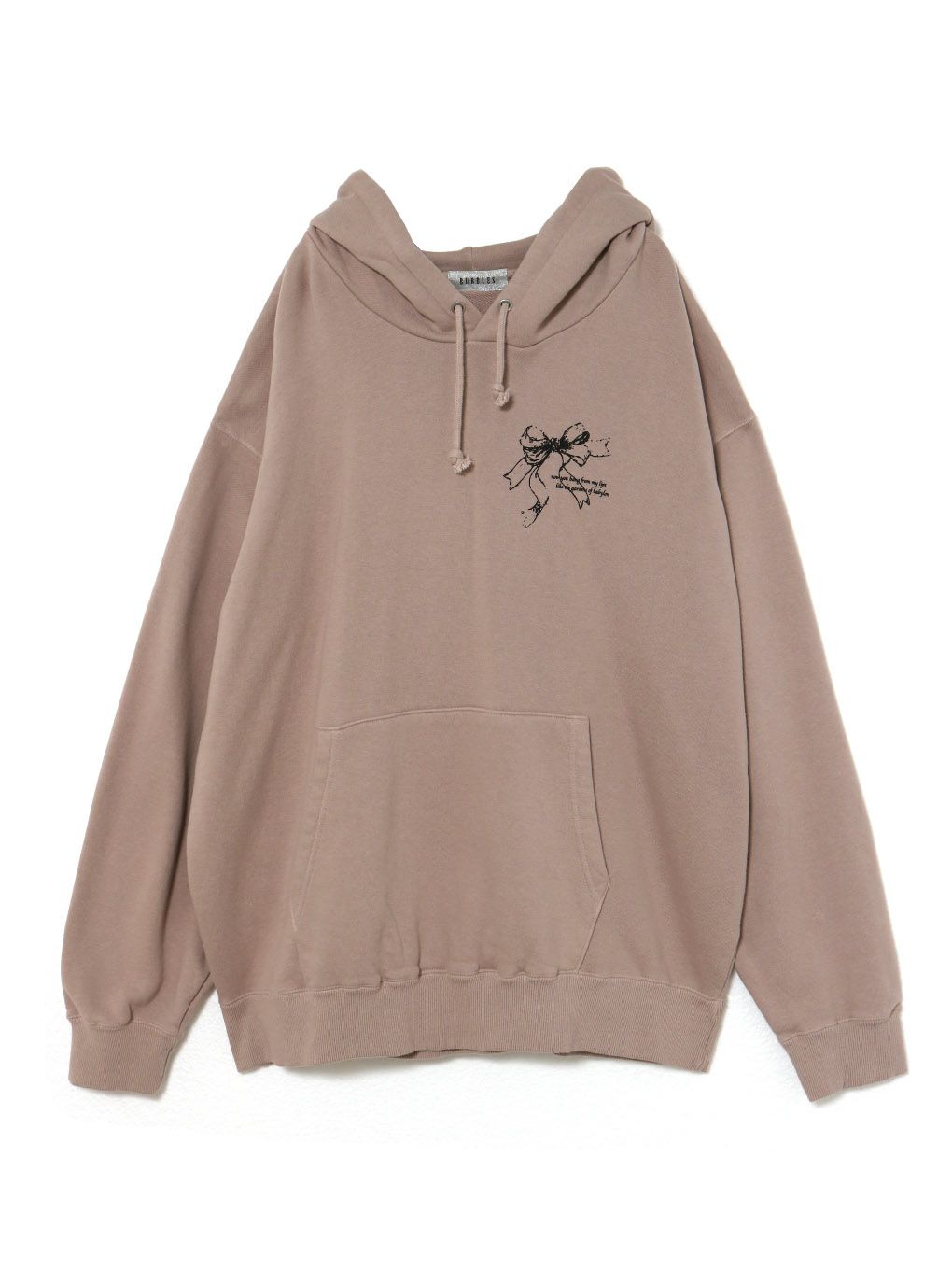 【BUBBLES】リボンプリントパーカーワンピース