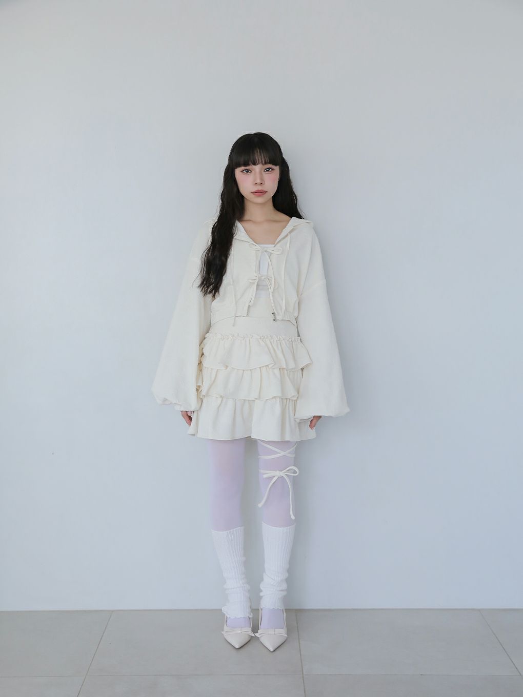 【BUBBLES】クロスリボンティアードスカパン