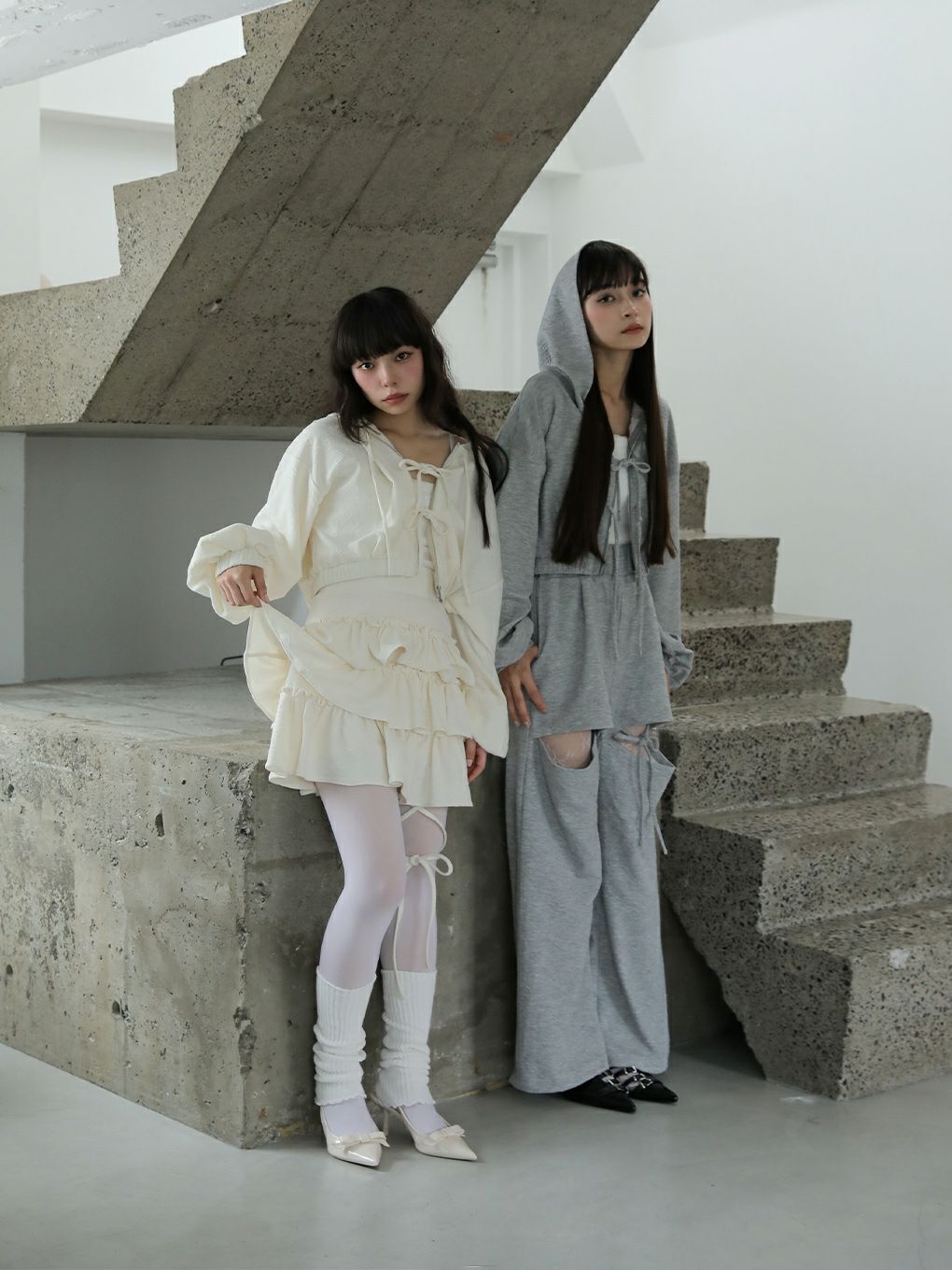 【BUBBLES】クロスリボンティアードスカパン