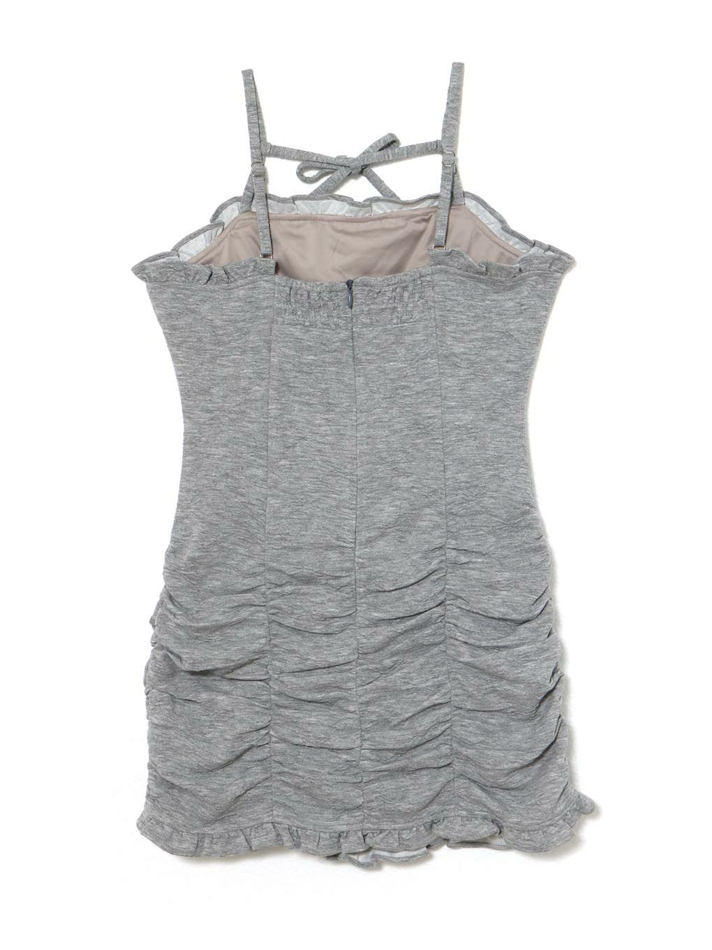 【BUBBLES】リボンギャザーミニワンピース