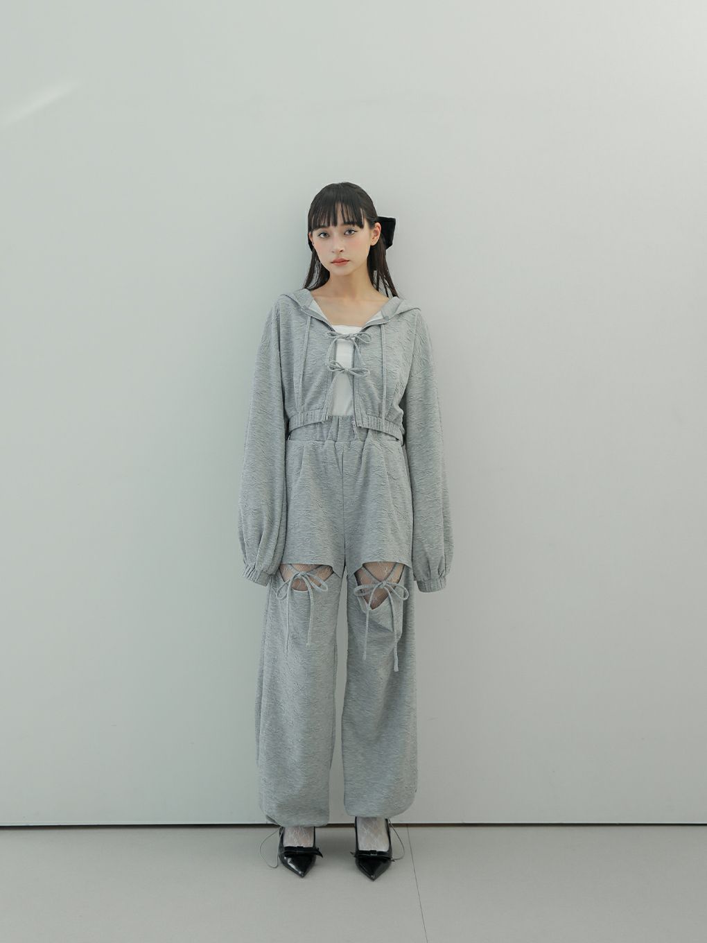 【BUBBLES】リボンルーズパンツ