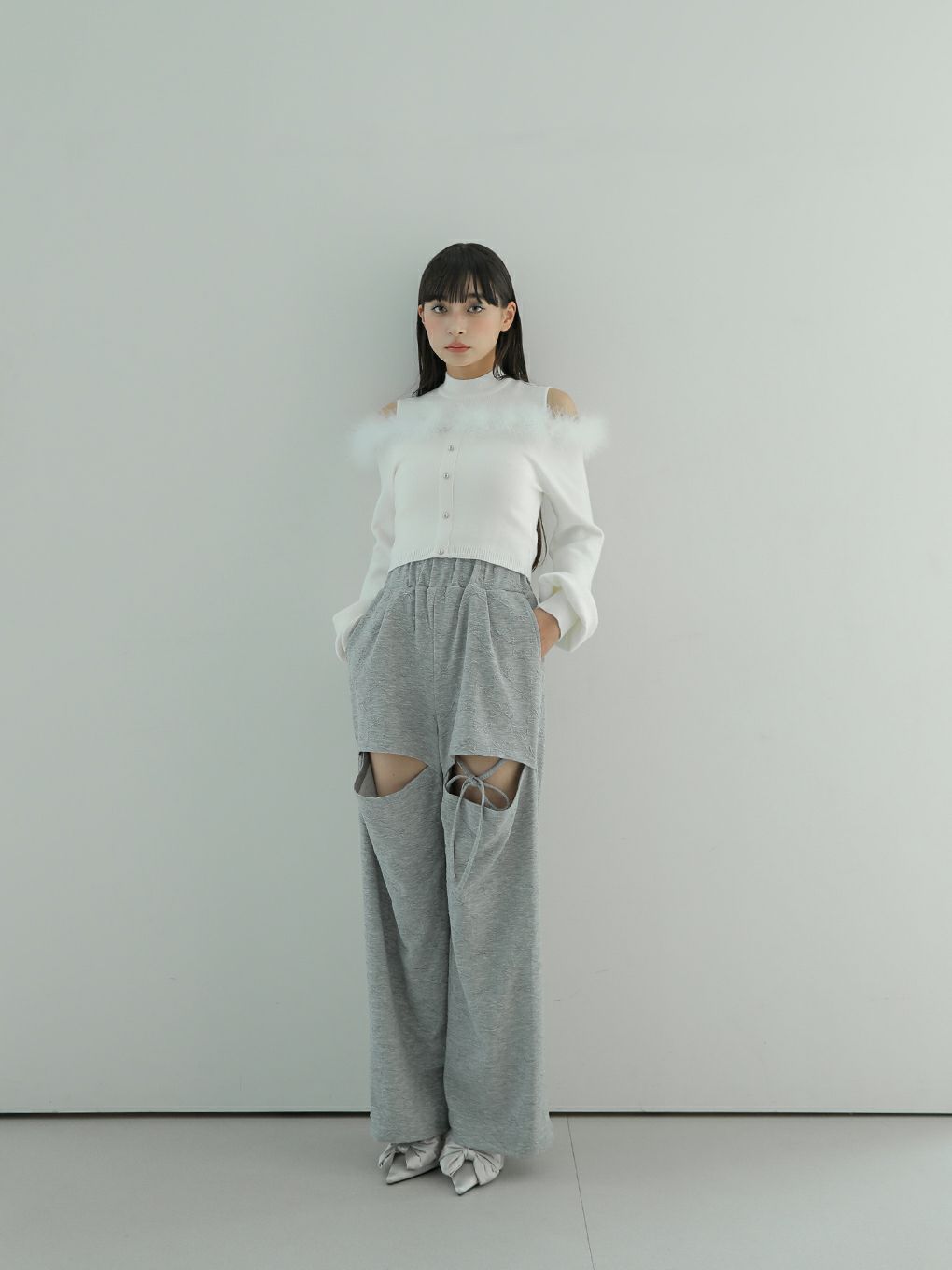 【BUBBLES】リボンルーズパンツ