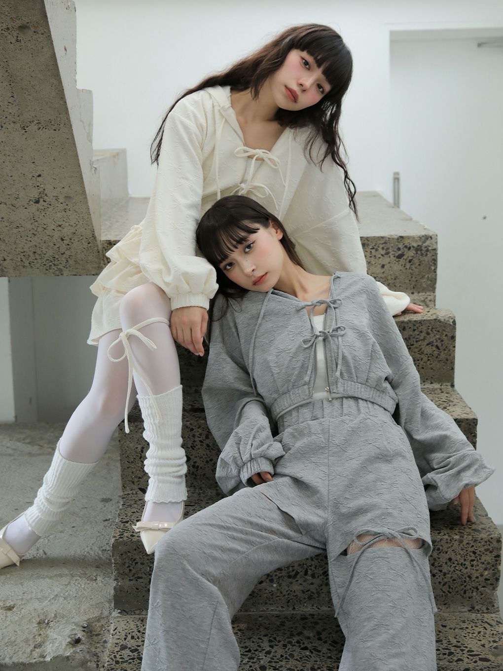 【BUBBLES】リボンルーズパンツ