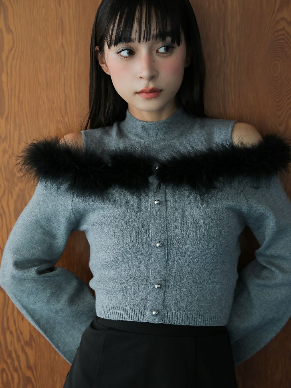 【BUBBLES】オフショルニットアンサンブル