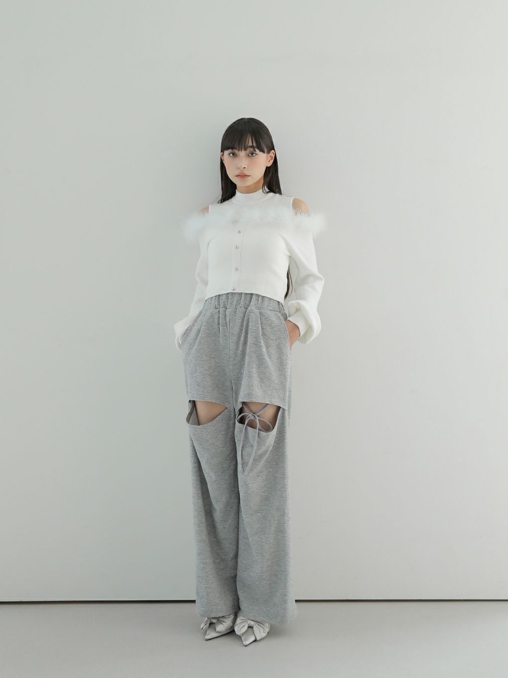 【BUBBLES】オフショルニットアンサンブル