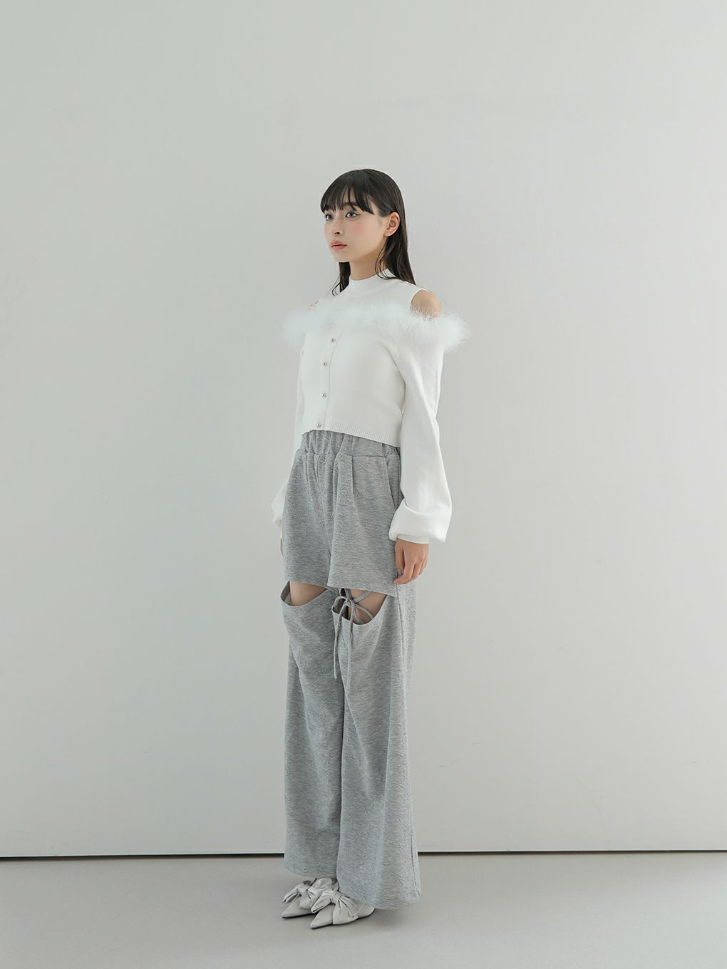 【BUBBLES】オフショルニットアンサンブル