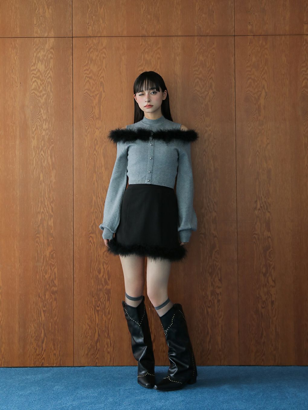 【BUBBLES】オフショルニットアンサンブル