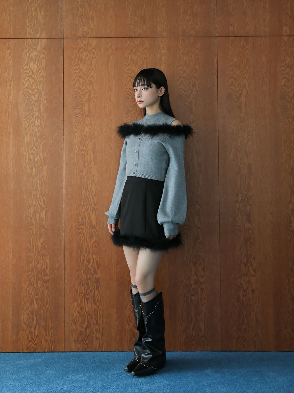 【BUBBLES】オフショルニットアンサンブル