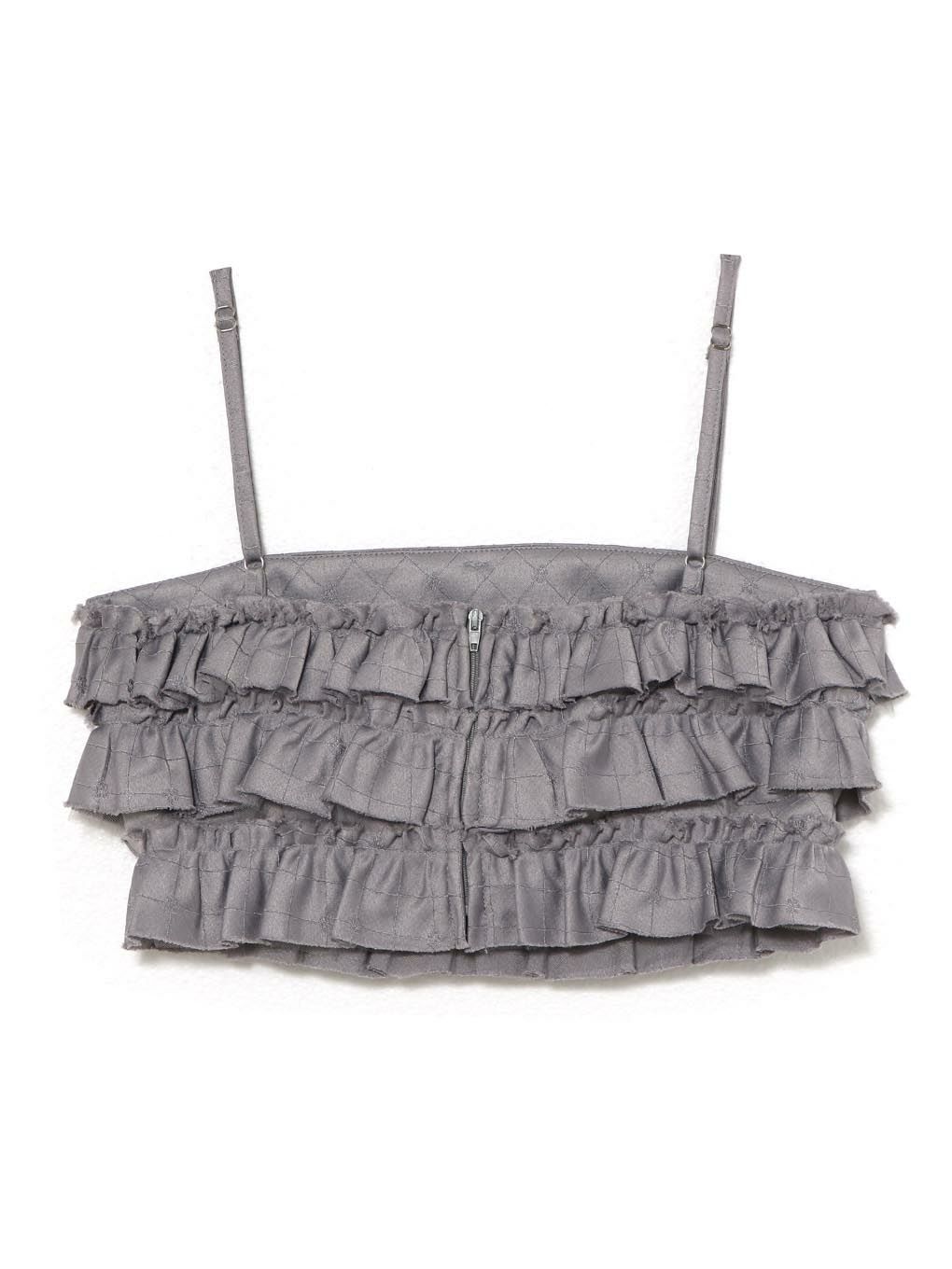 【BUBBLES】ジャガードフリルビスチェ