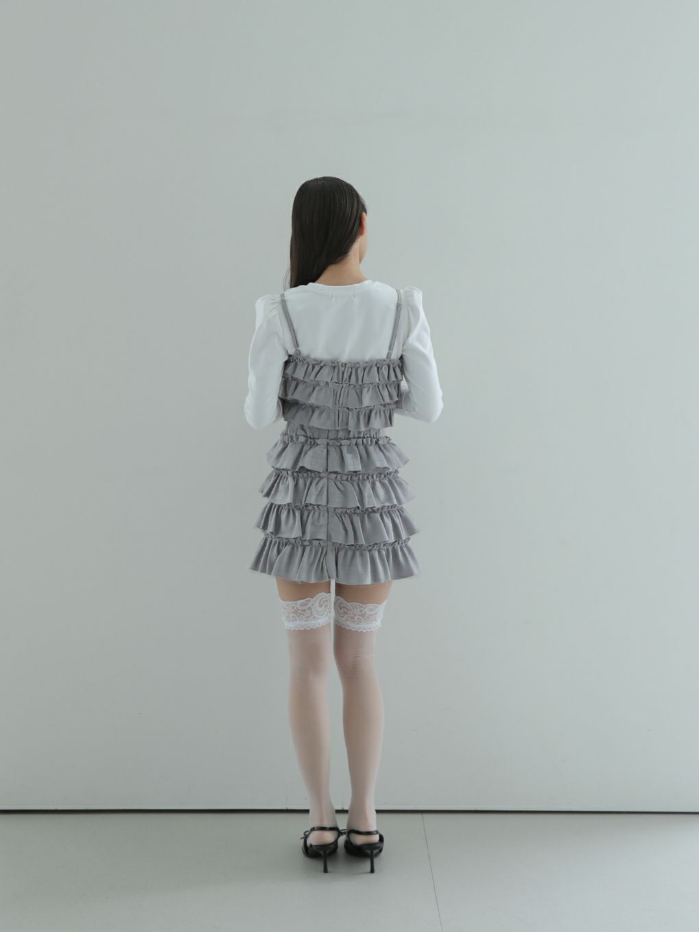 【BUBBLES】ジャガードフリルスカパン