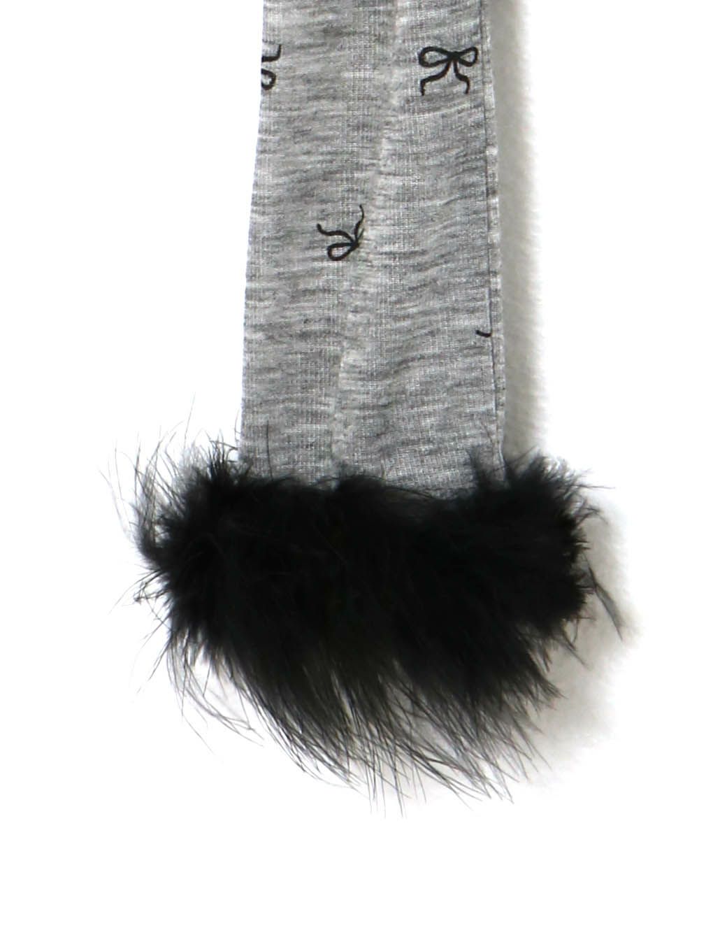 【BUBBLES】ファーカフスリボンロンTEE