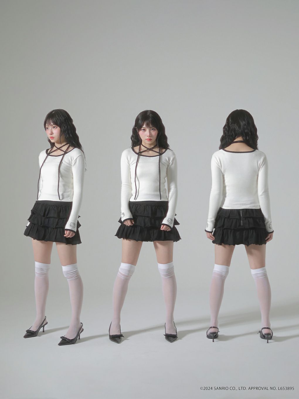 [HELLO KITTYコラボ] シャギーニット