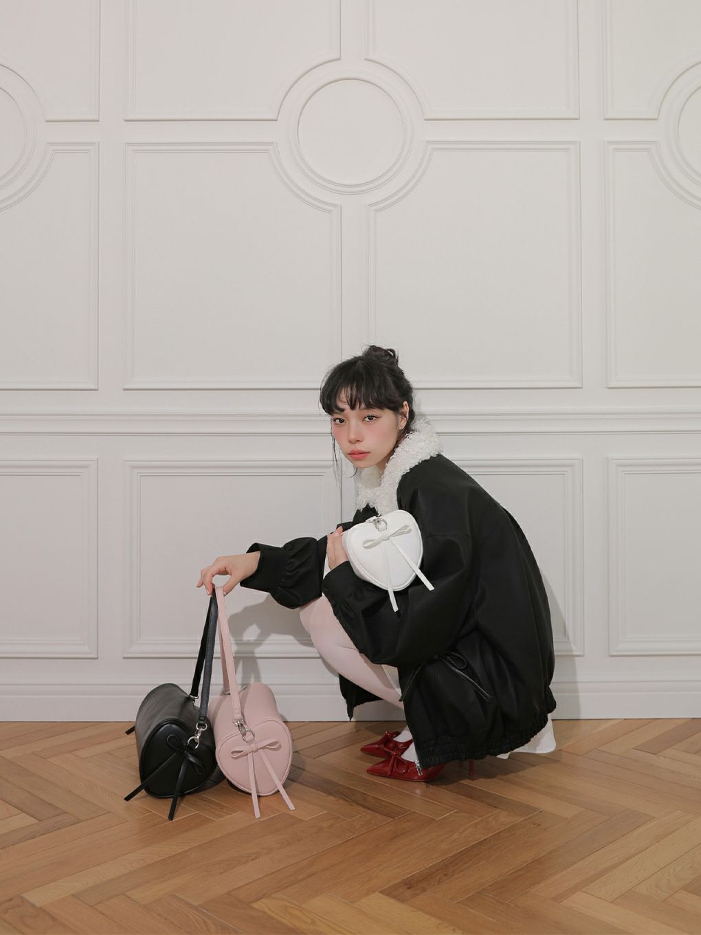 【BUBBLES】ハートボストンバッグ