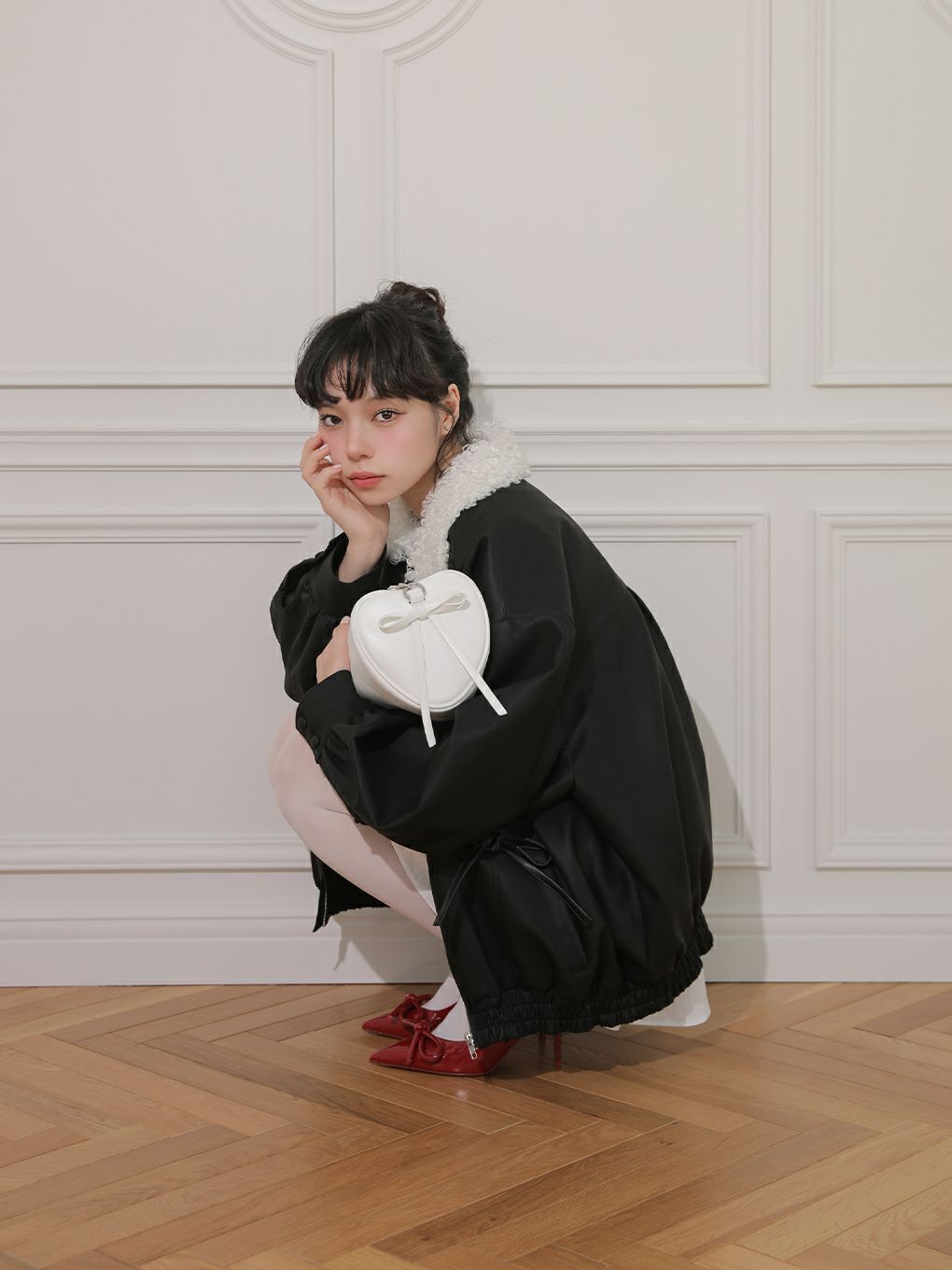 【BUBBLES】ハートボストンバッグ