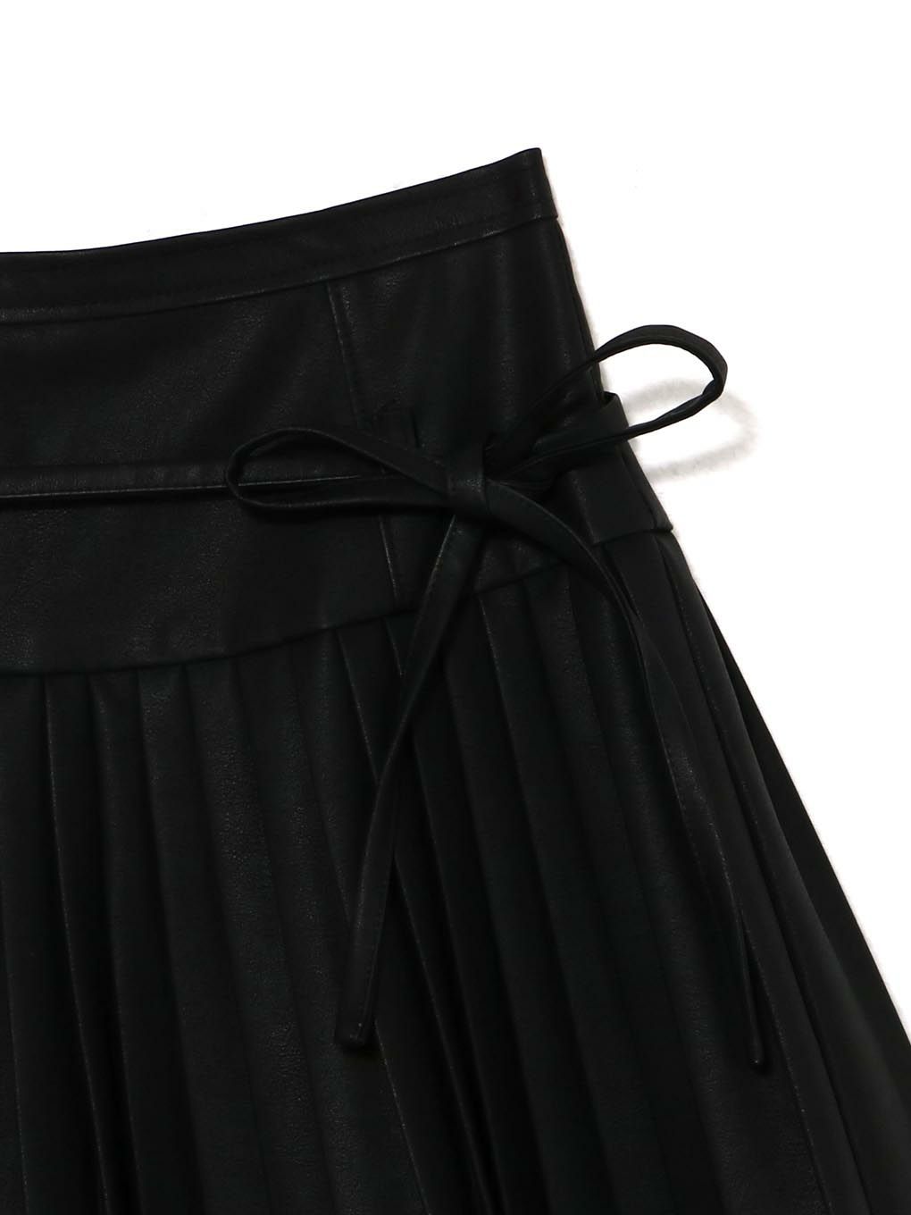 【BUBBLES】ミニプリーツレザースカパン