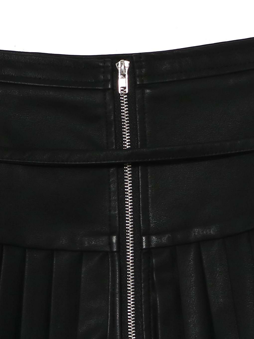 【BUBBLES】ミニプリーツレザースカパン