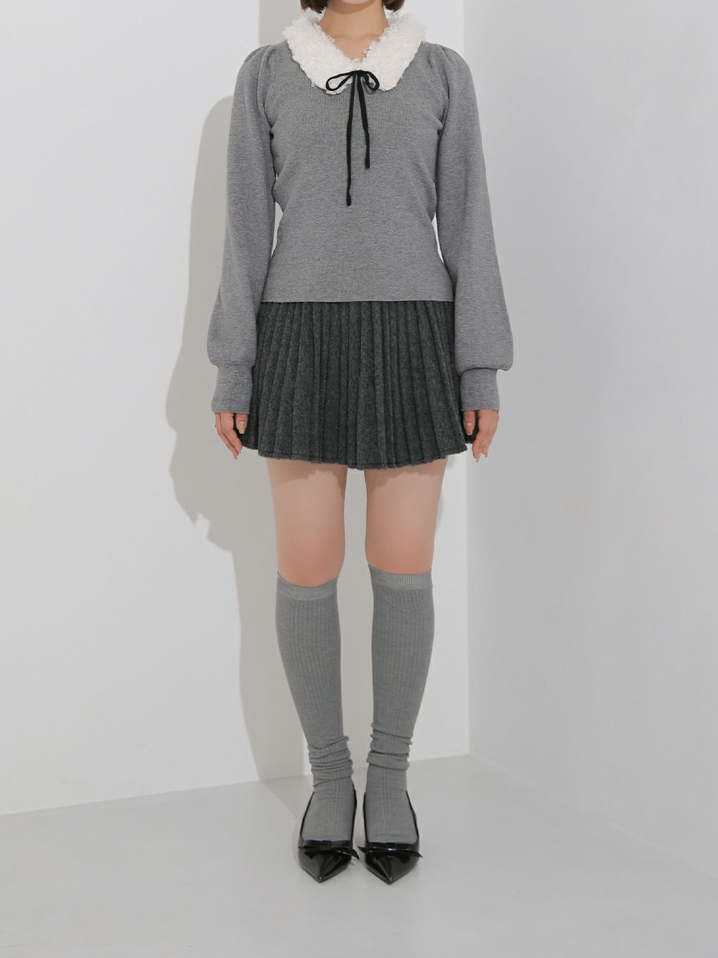 【BUBBLES】プードルカラーニットトップス