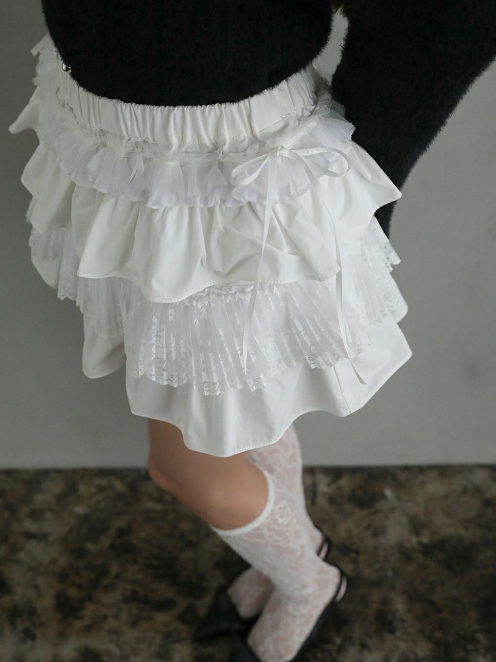 【BUBBLES】レースカンカンミニスカパン