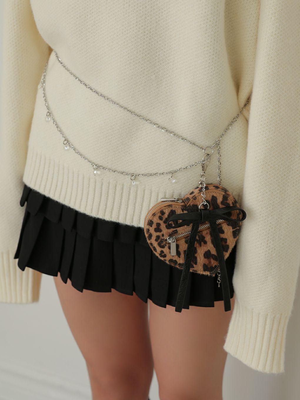 【BUBBLES】ハートチェーンベルトバッグ