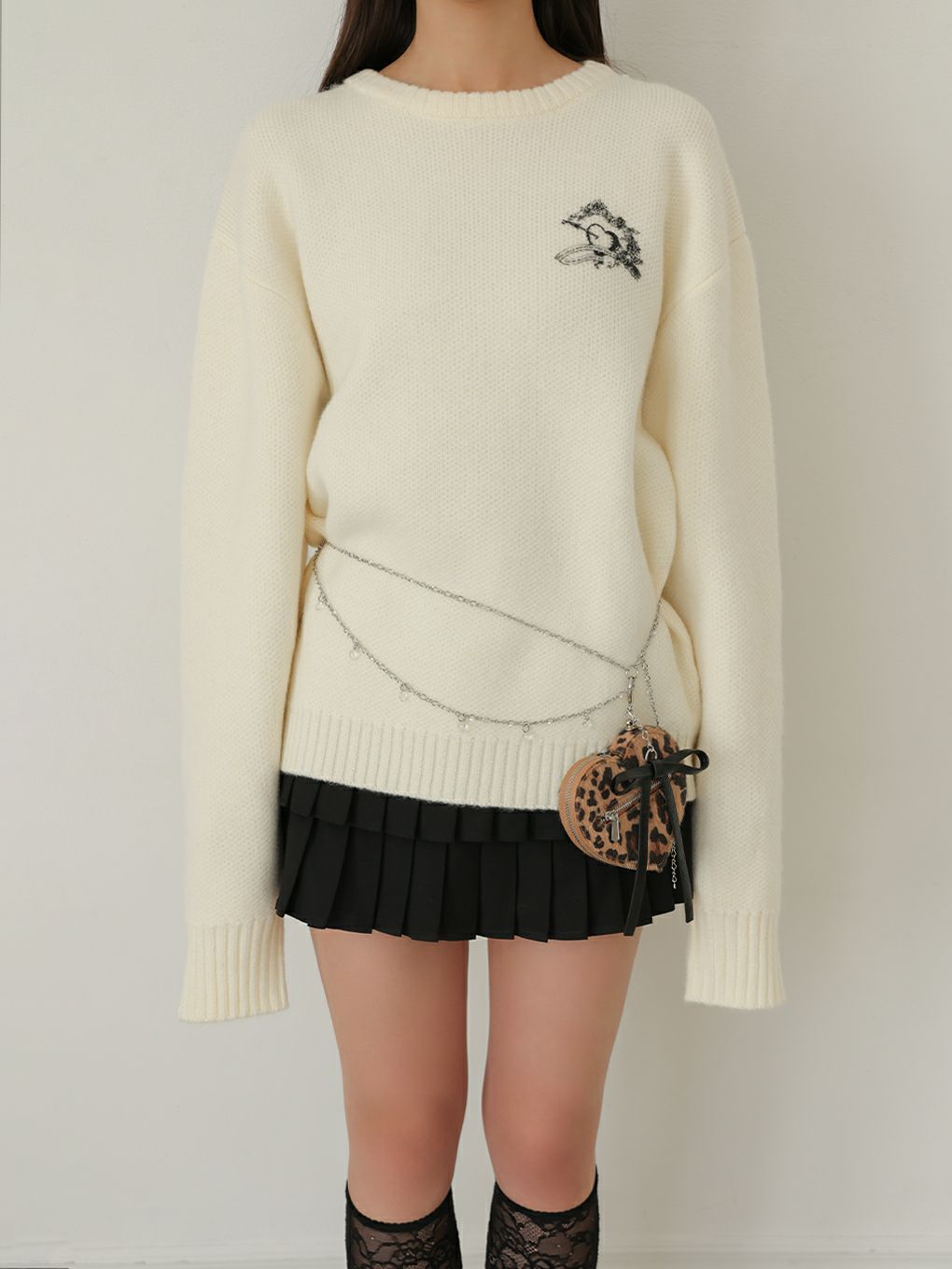 【BUBBLES】ハートチェーンベルトバッグ