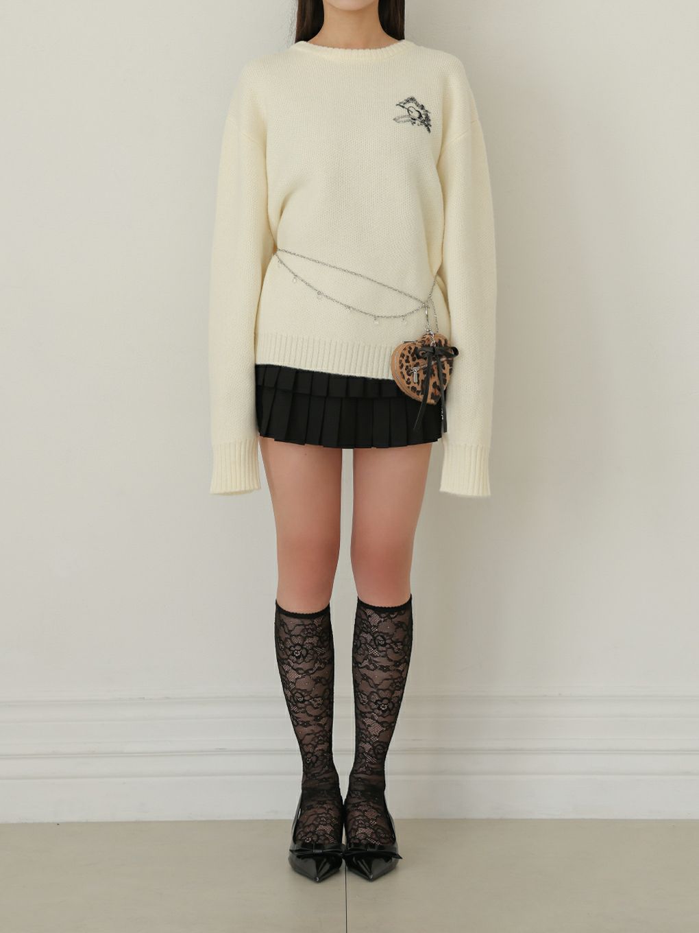 【BUBBLES】ハートチェーンベルトバッグ