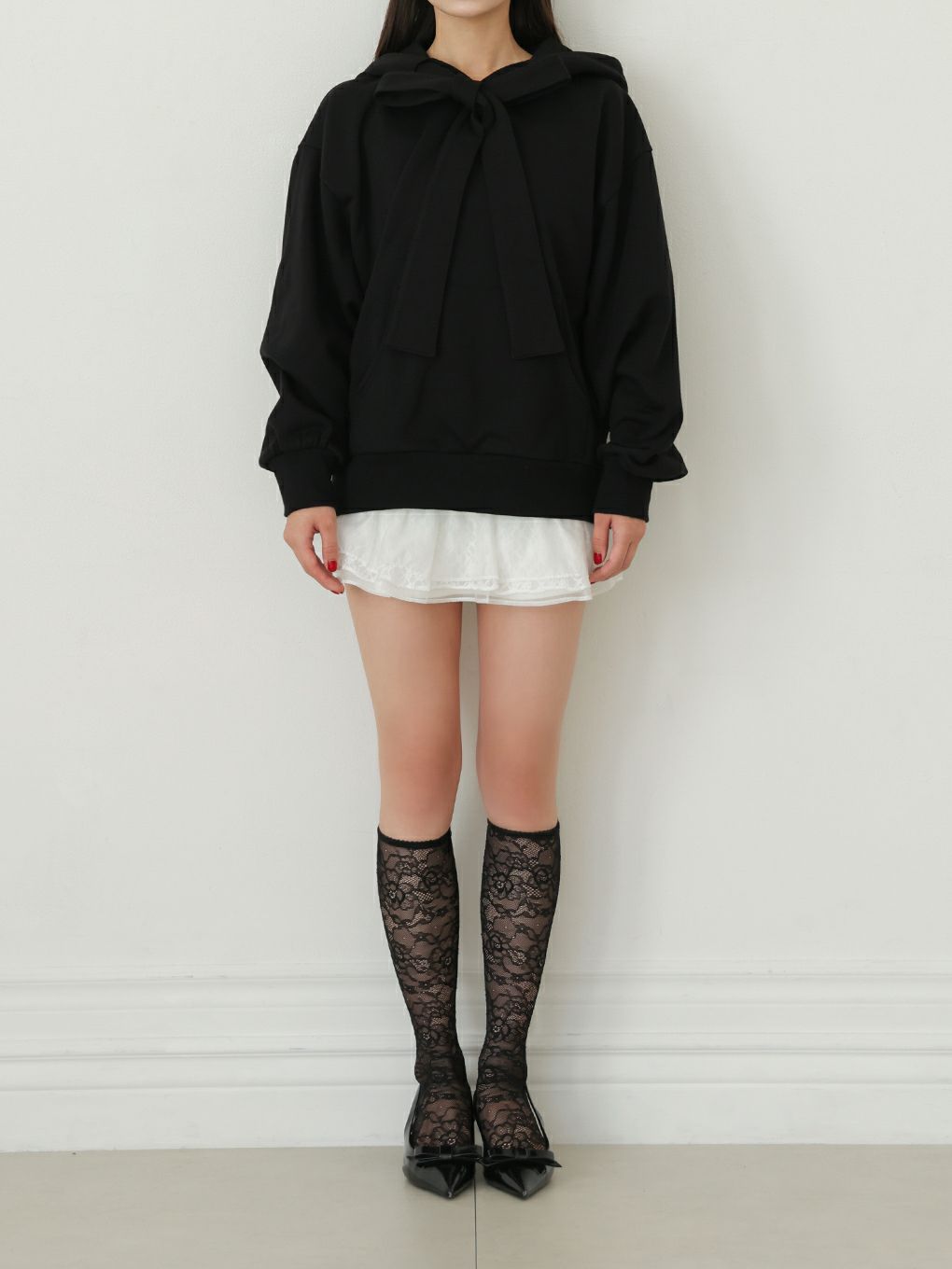 【BUBBLES】リボンフーディートップス