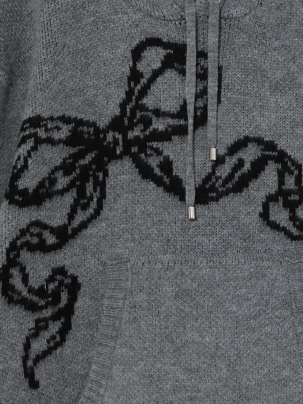 【BUBBLES】リボンジャガードニット