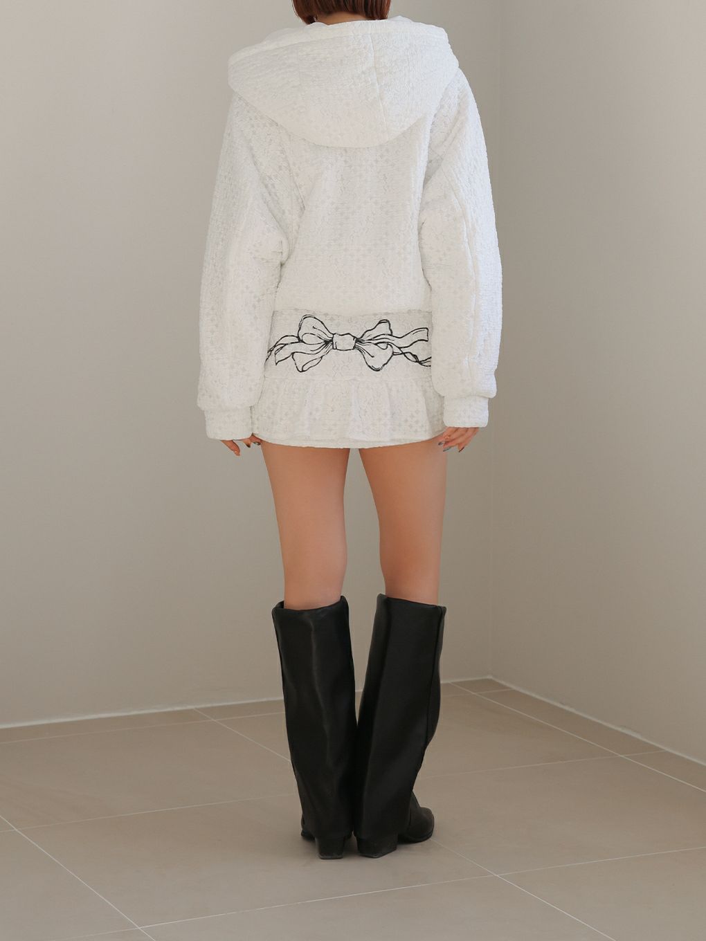 【BUBBLES】プリントレーススカパン