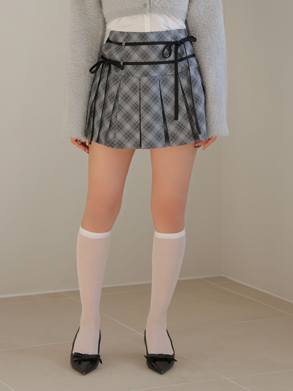 【BUBBLES】ダブルリボンプリーツスカパン