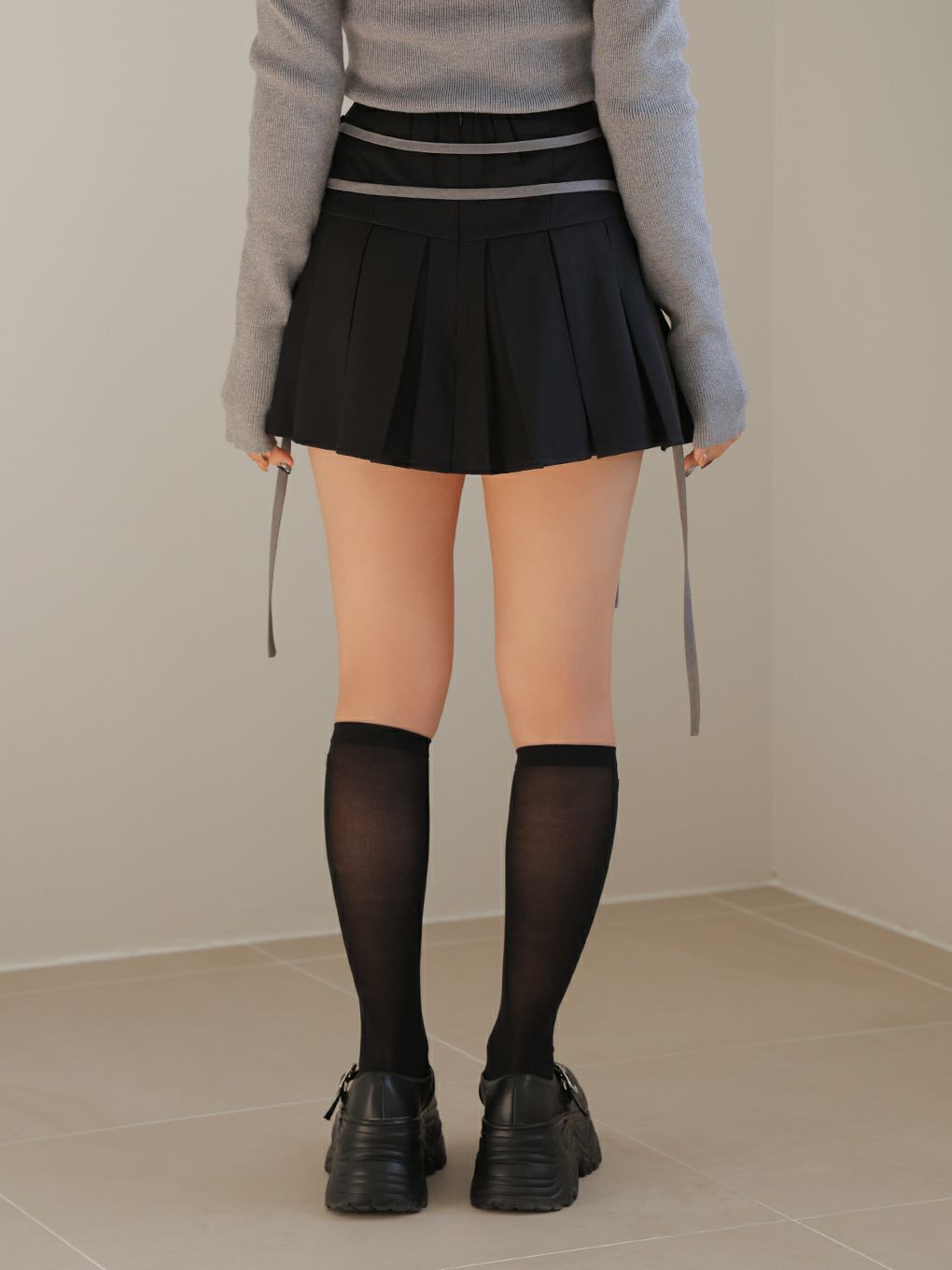 【BUBBLES】ダブルリボンプリーツスカパン