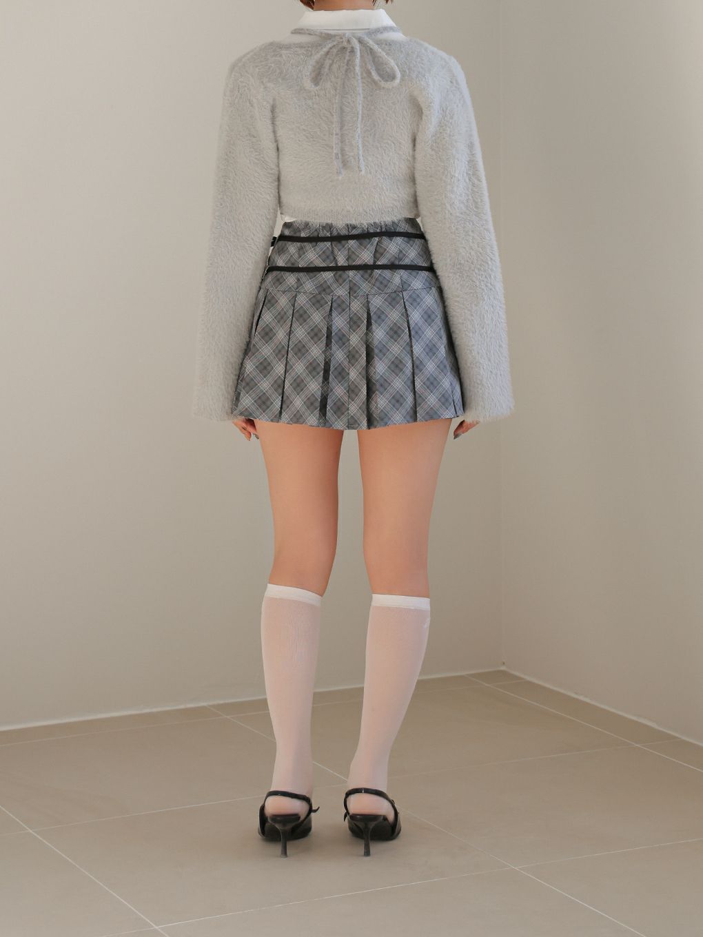 【BUBBLES】ダブルリボンプリーツスカパン