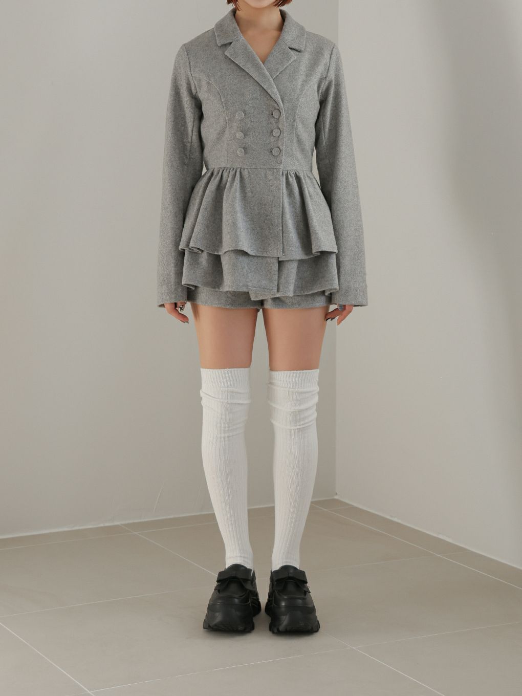 【BUBBLES】ジャケットペプラムセットアップ