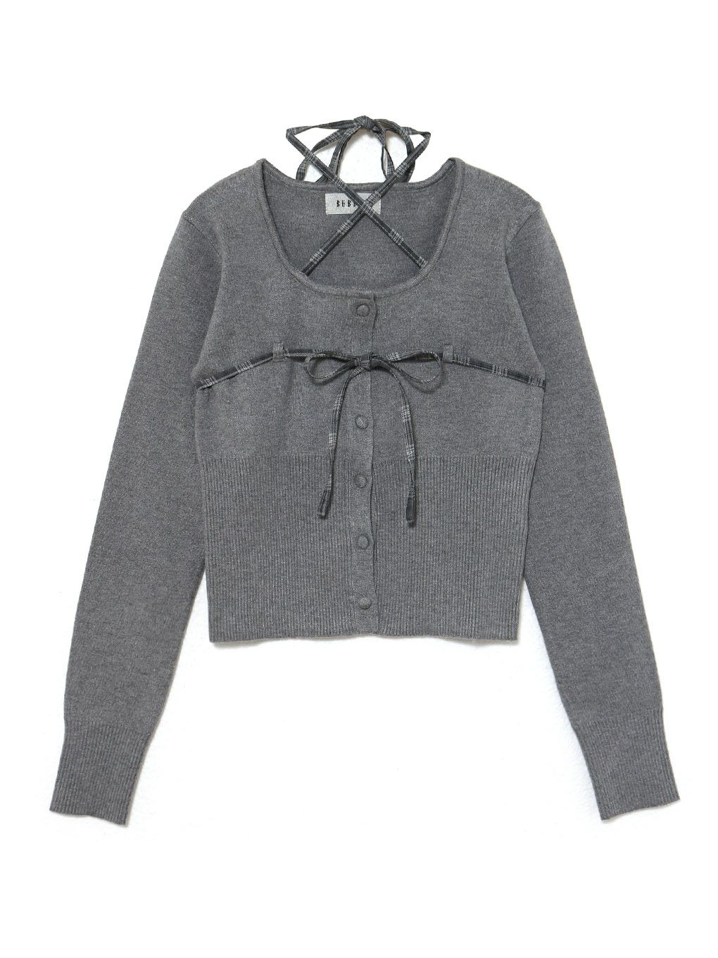 【BUBBLES】チェックリボントップス