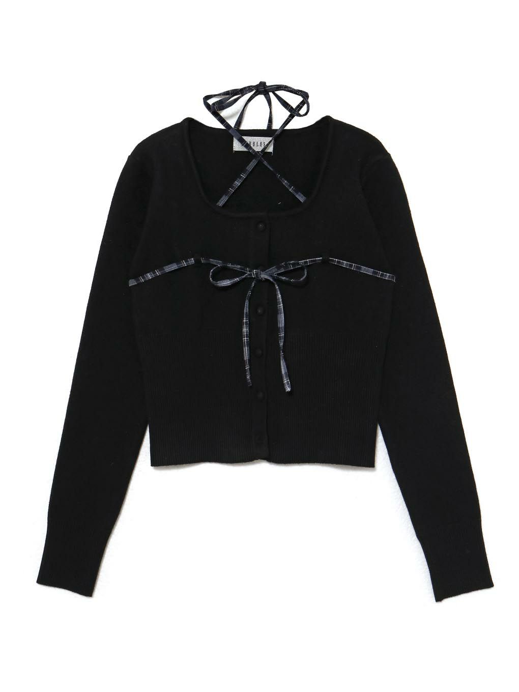 【BUBBLES】チェックリボントップス