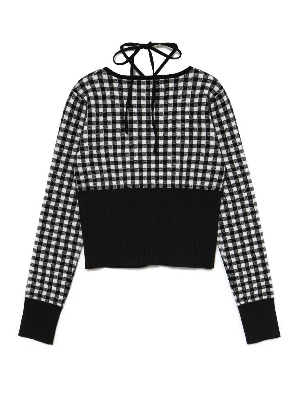 【BUBBLES】チェックリボントップス