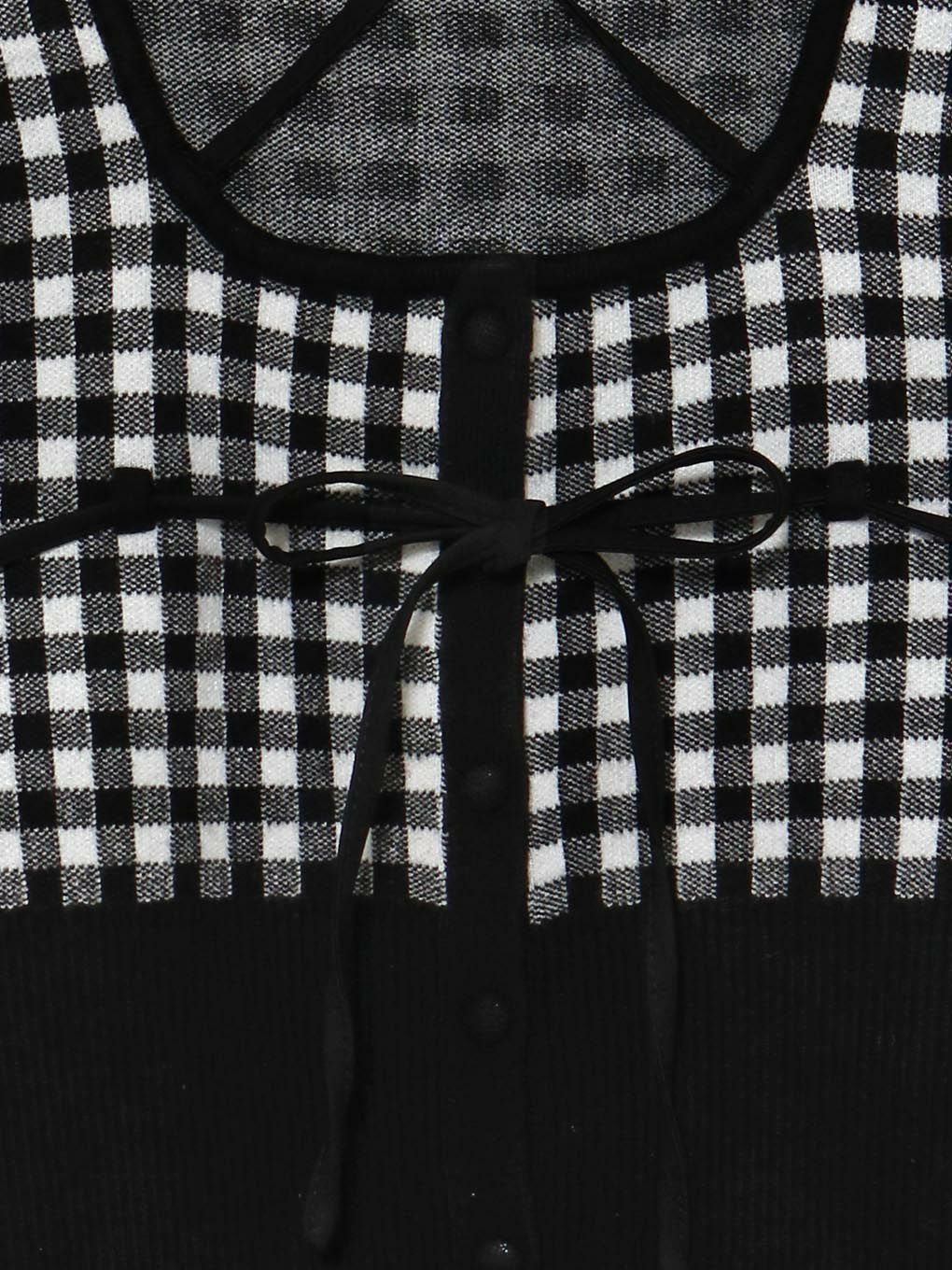 【BUBBLES】チェックリボントップス