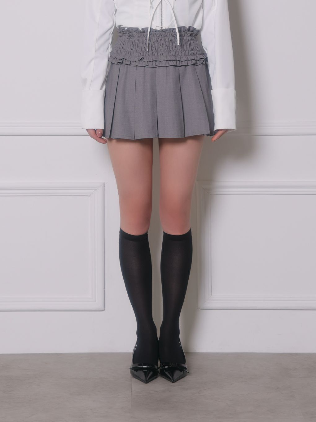 【BUBBLES】ギャザープリーツスカパン