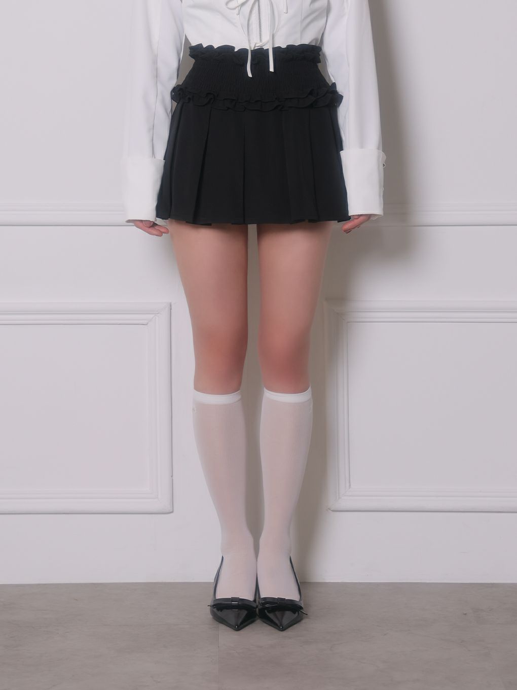 【BUBBLES】ギャザープリーツスカパン