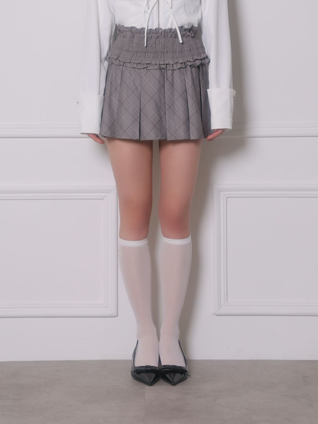 【BUBBLES】ギャザープリーツスカパン