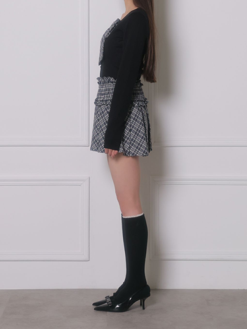 【BUBBLES】ギャザープリーツスカパン