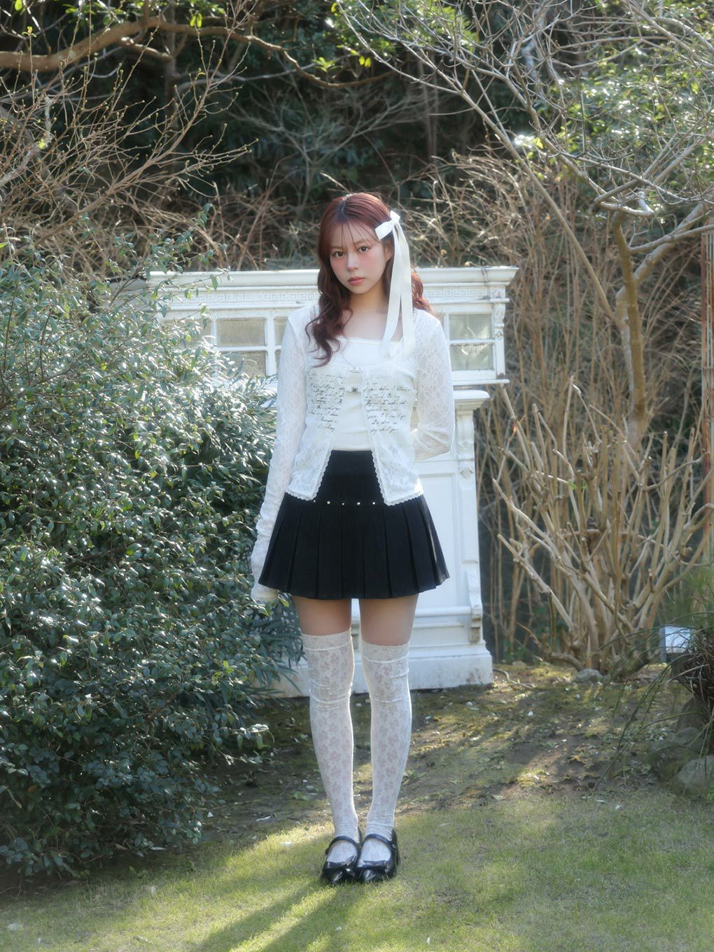 【BUBBLES】スタッズデニムスカパン