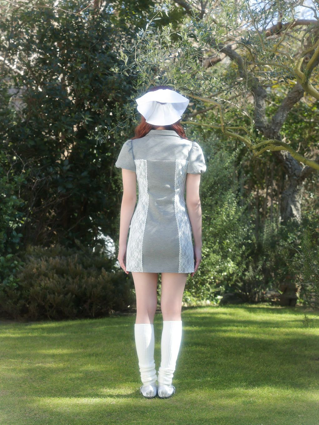 【BUBBLES】サイドレーススウェットワンピース