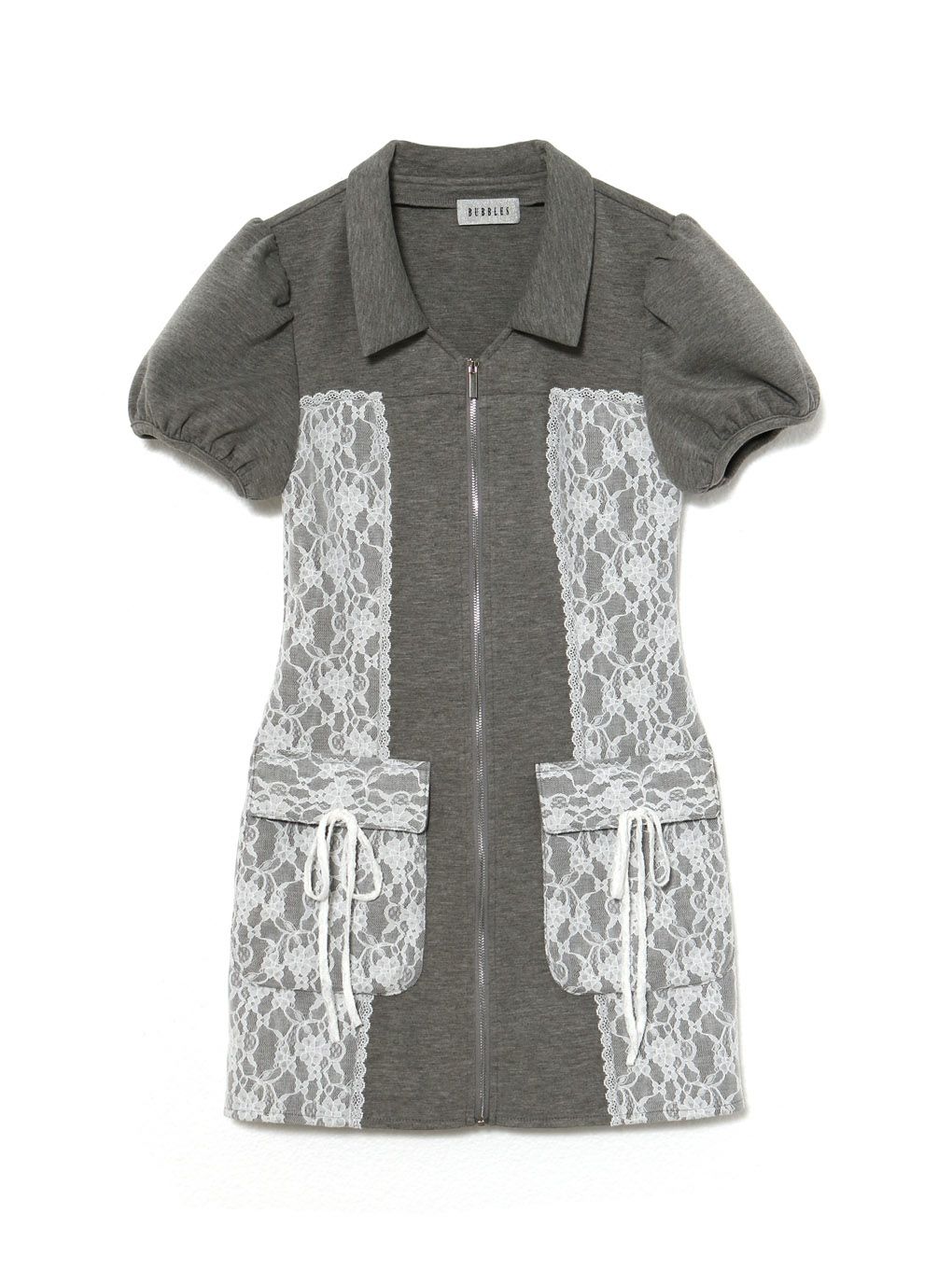 【BUBBLES】サイドレーススウェットワンピース