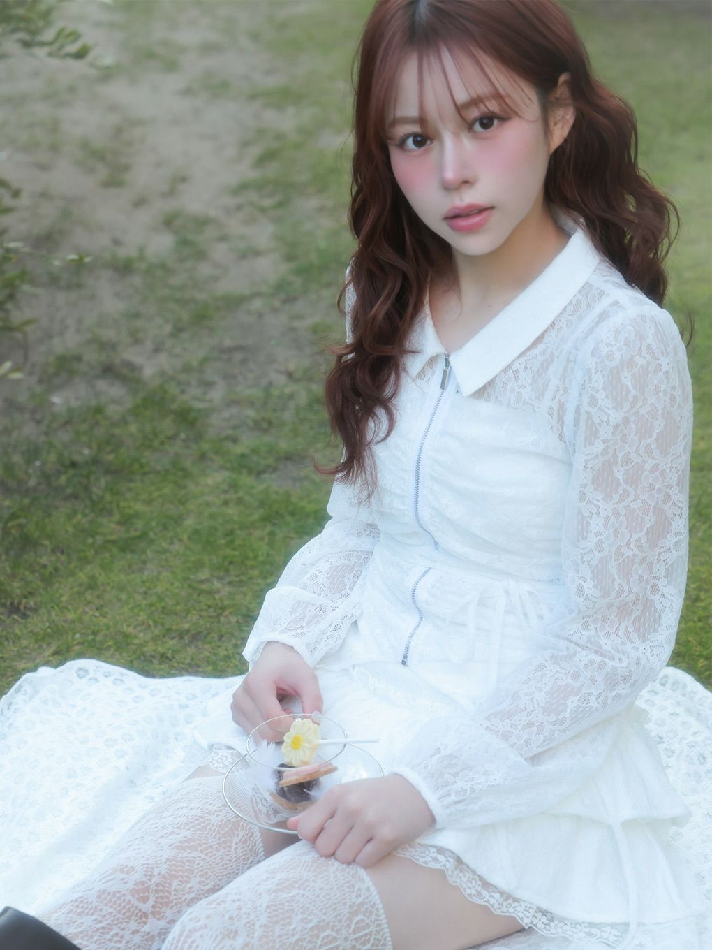 【BUBBLES】レースギャザーブラウス